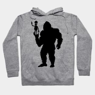 Bigfoot Alien Silhouette Hoodie